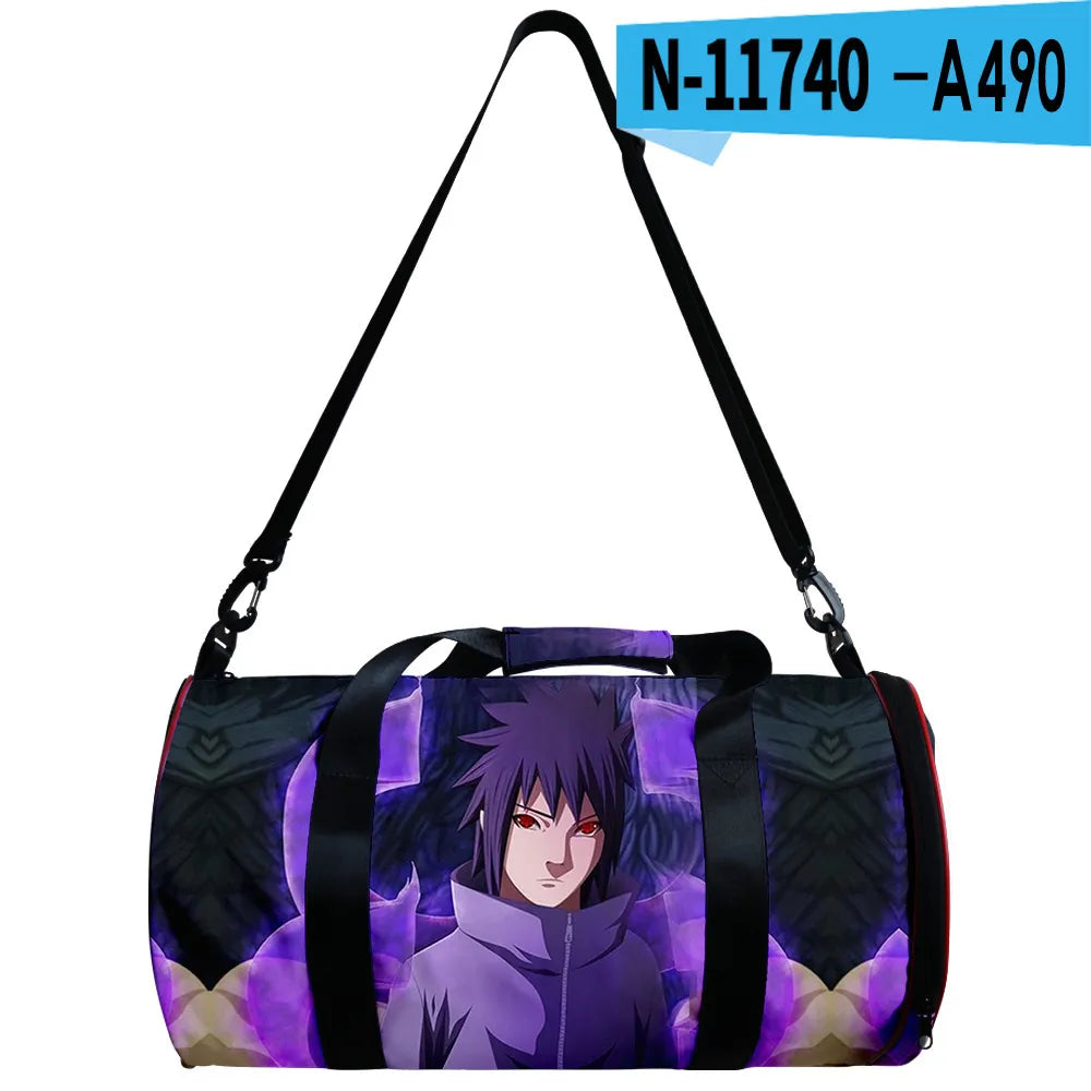 Anime Naruto Sports Gym Bag 30L with Compartment Waterproof Bag Akatsuki Handbag Crossbody Support Durable Fitness Travel Bags - Animehouse