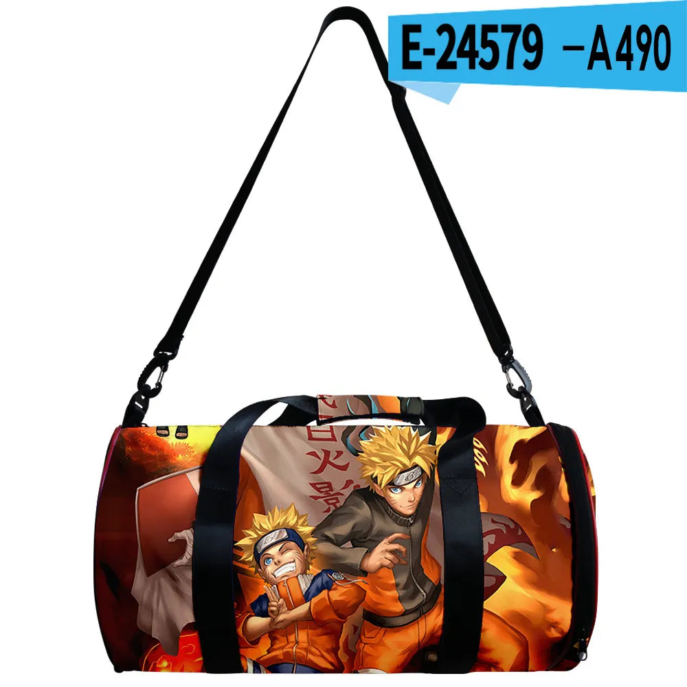 Anime Naruto Sports Gym Bag 30L with Compartment Waterproof Bag Akatsuki Handbag Crossbody Support Durable Fitness Travel Bags - Animehouse