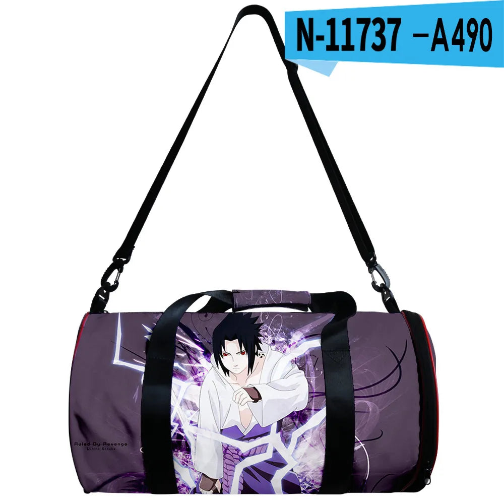 Anime Naruto Sports Gym Bag 30L with Compartment Waterproof Bag Akatsuki Handbag Crossbody Support Durable Fitness Travel Bags - Animehouse