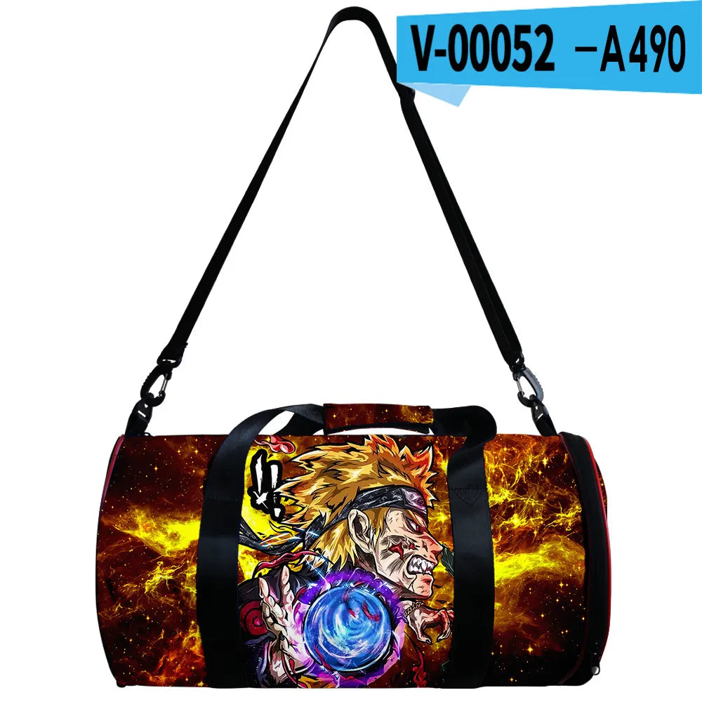 Anime Naruto Sports Gym Bag 30L with Compartment Waterproof Bag Akatsuki Handbag Crossbody Support Durable Fitness Travel Bags - Animehouse