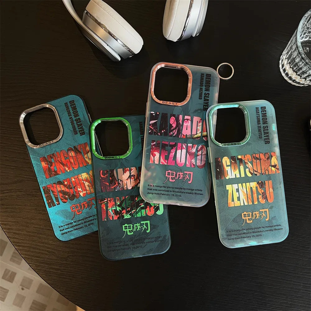 Aurora Laser Plating Demon Slayer Case - Animehouse