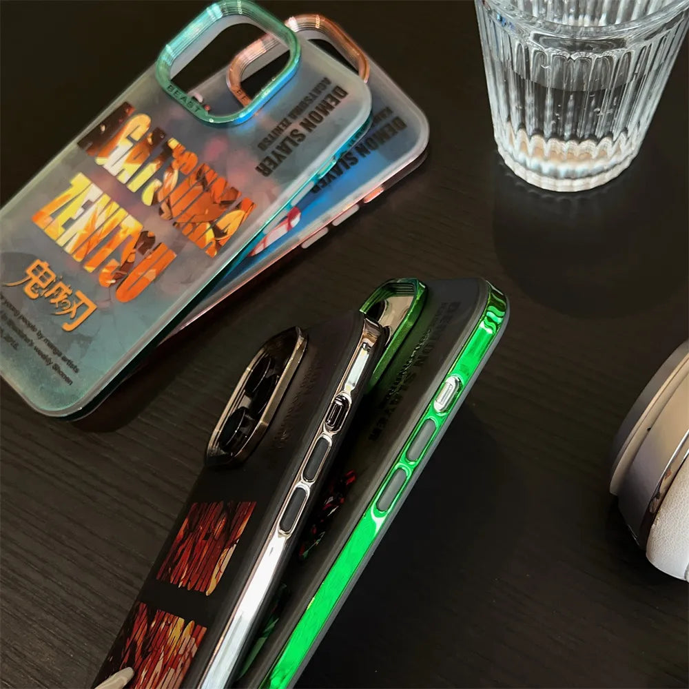 Aurora Laser Plating Demon Slayer Case - Animehouse