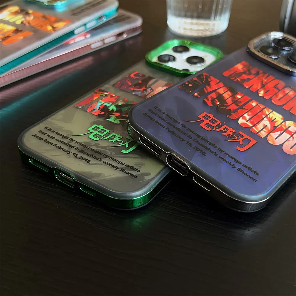 Aurora Laser Plating Demon Slayer Case - Animehouse