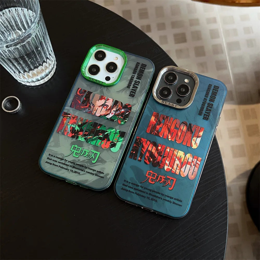 Aurora Laser Plating Demon Slayer Case - Animehouse