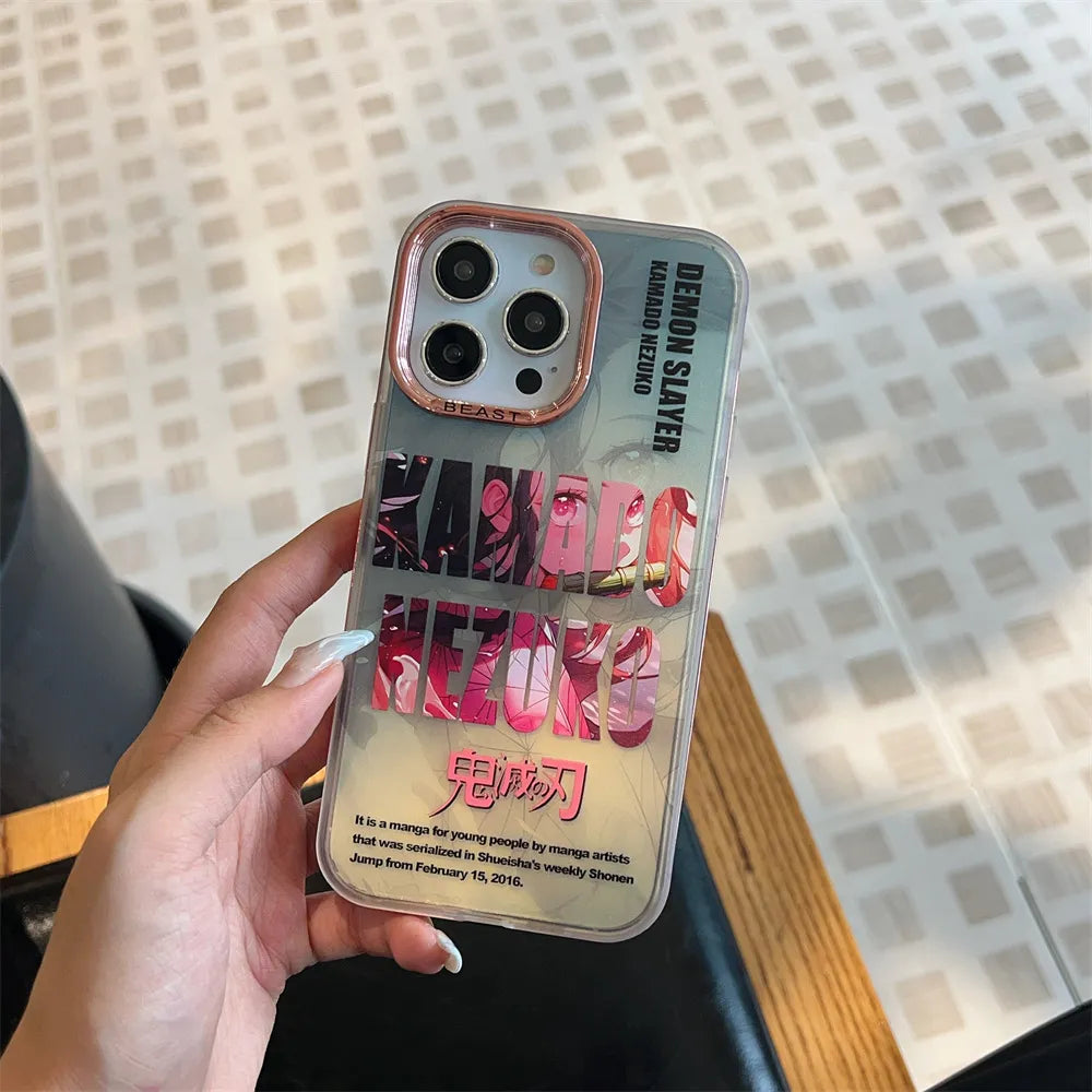 Aurora Laser Plating Demon Slayer Case - Animehouse