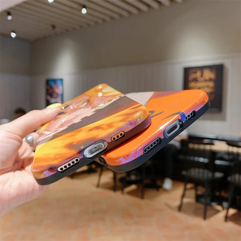 Bandai Naruto Pain Blue Light Phone Case for iPhone 14 13 11 12 Pro Max Hot Cartoon Anime Soft TPU Cover Men Kids Gifts - Animehouse