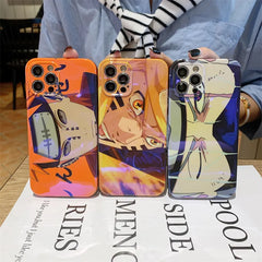 Bandai Naruto Pain Blue Light Phone Case for iPhone 14 13 11 12 Pro Max Hot Cartoon Anime Soft TPU Cover Men Kids Gifts - Animehouse