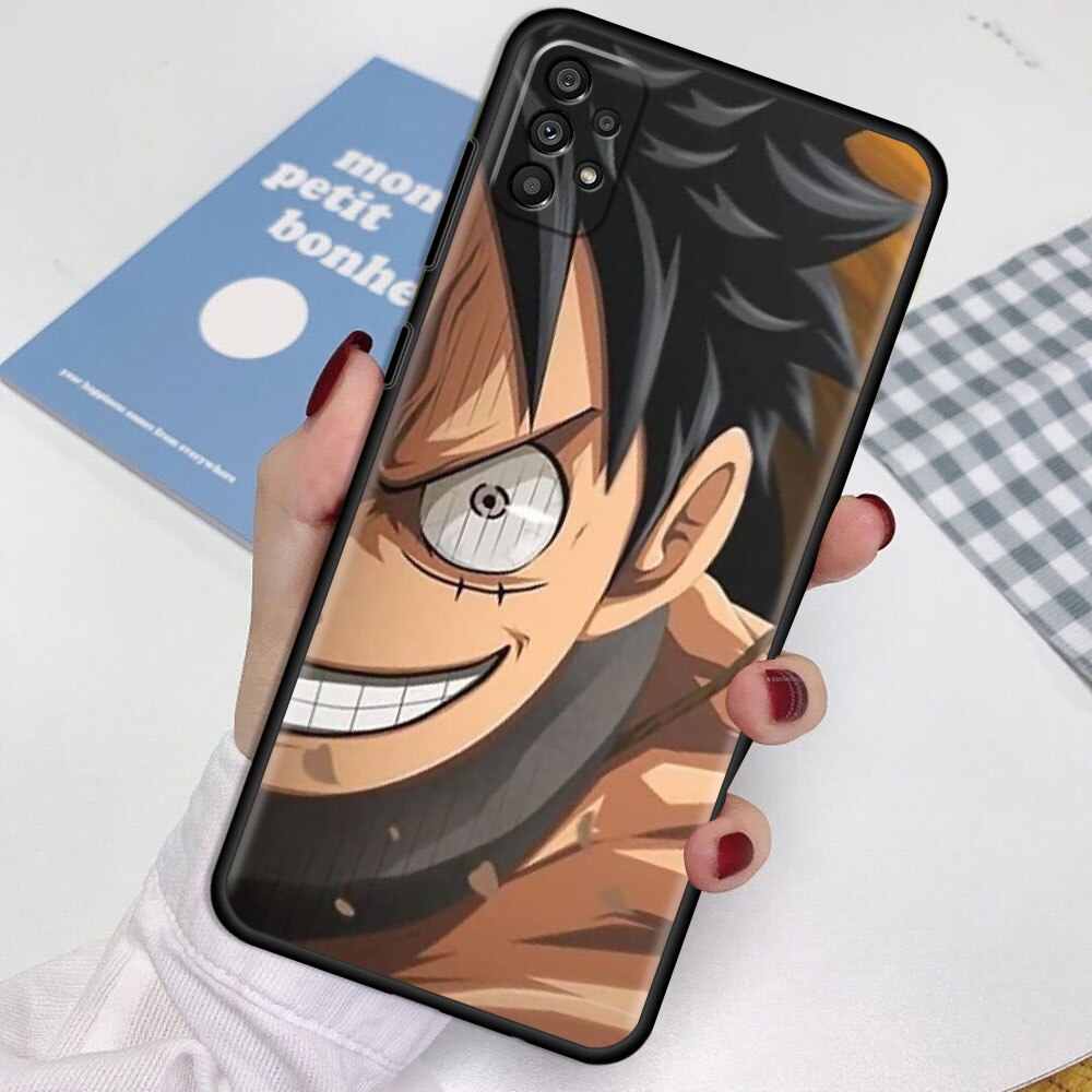 Case For Samsung Galaxy A52 A12 A32 A51 A21s A71 A13 A53 A22 A31 A72 A03 A02s A41 Black Phone Shell One- Piece - Animehouse