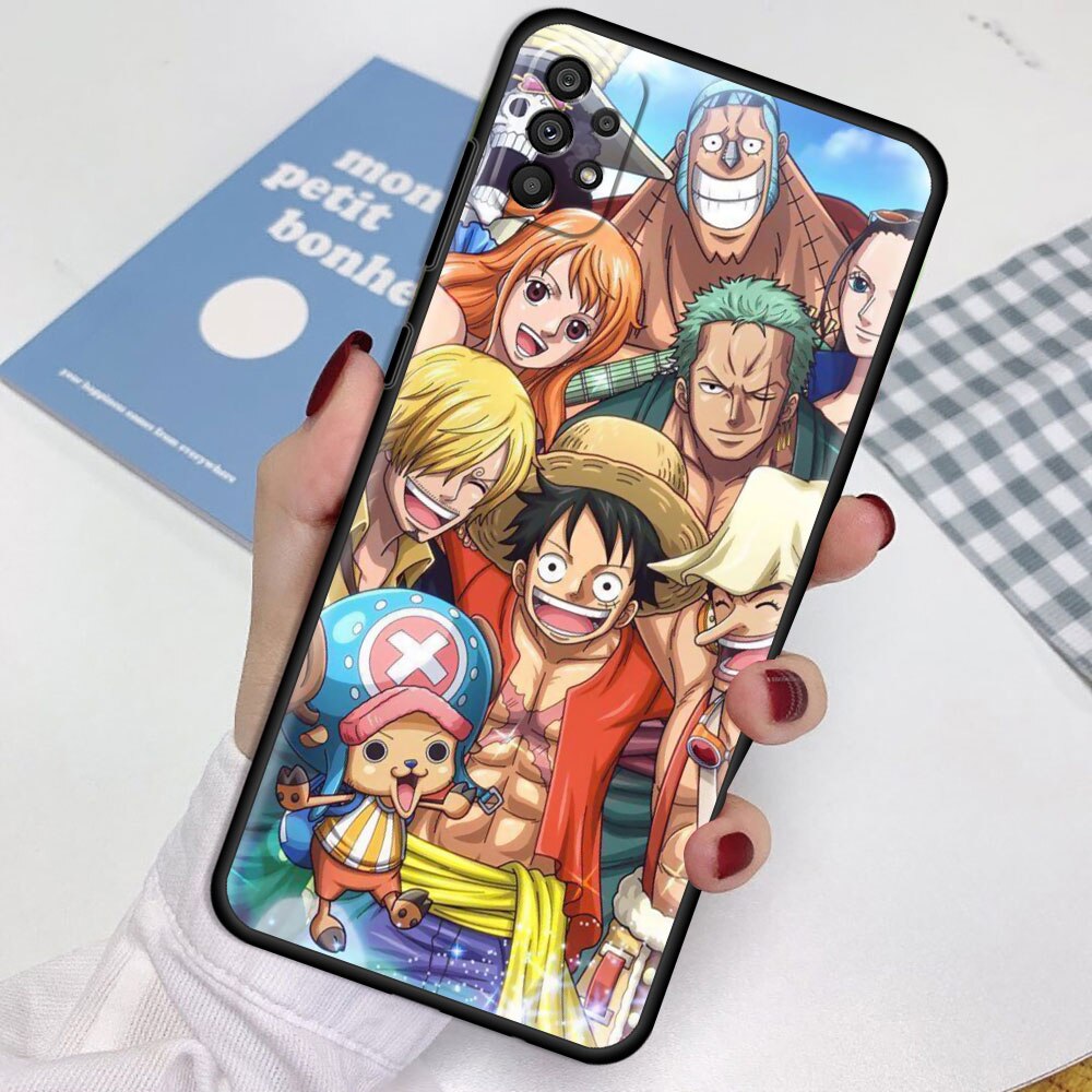 Case For Samsung Galaxy A52 A12 A32 A51 A21s A71 A13 A53 A22 A31 A72 A03 A02s A41 Black Phone Shell One- Piece - Animehouse