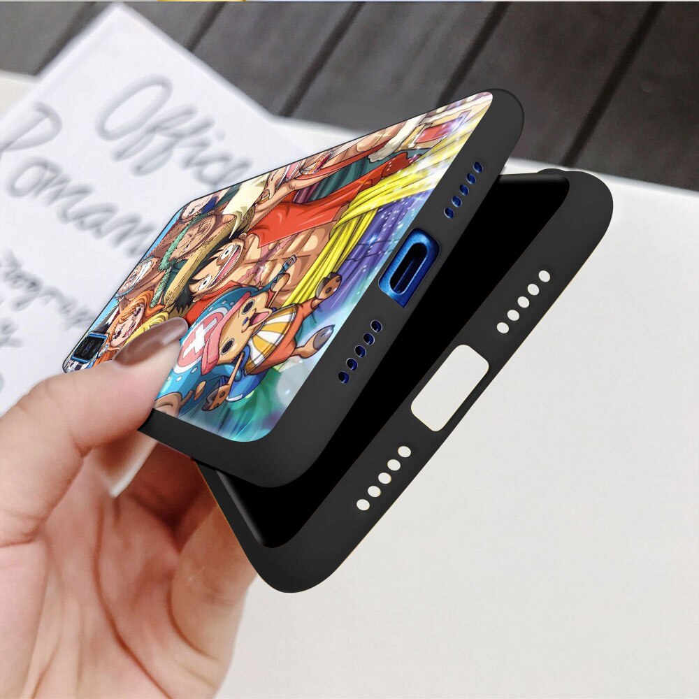 Case For Samsung Galaxy A52 A12 A32 A51 A21s A71 A13 A53 A22 A31 A72 A03 A02s A41 Black Phone Shell One- Piece - Animehouse