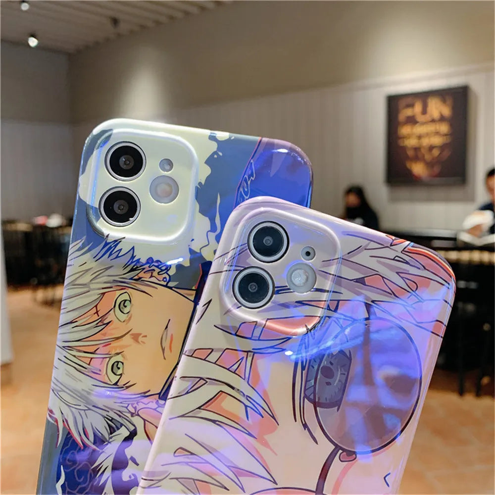 Jujutsu Kaisen Gojo Satoru series silicone blue light soft phone case - Animehouse