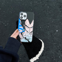 Luxury Anime Dragons Balls Gokus Laser Phone Case For iPhone 16 15 14 13 12 11 Pro Max iPhone Couple Anti-drop Soft Cover Funda - Animehouse