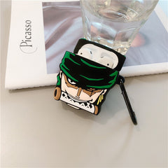 One Piece Zoro Silicone Earphone Case Toy Airpods 1 2 3 Pro 3d Anime Wireless Bluetooth Headphone Case Kids Birthday Gifts - Animehouse
