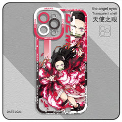 Phone Case for Apple iPhone X XS 13 Pro Max 11 Pro 12 Mini 7 6s SE 14 Plus 8 XR Japan Anime Demon Slayer Transparent Soft Cover - Animehouse