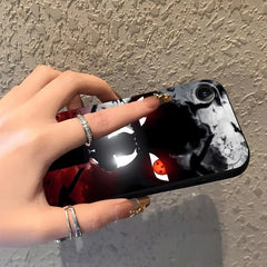 Japan Anime Cloud Black Soft Phone Cover Case for iPhone 15 16 14 Plus 17Air 13 12 11 17 Pro Max 7 8 XR XS Max