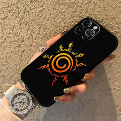 Case for iPhone 7 8 13 12 11 17 Pro Max XR 17Air XS Max 15 16 14 Plus Black Soft Phone Cover N-NARUTOS Logo