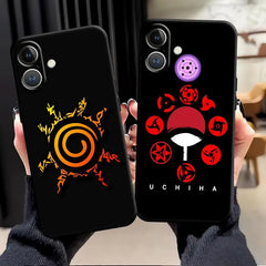 Case for iPhone 7 8 13 12 11 17 Pro Max XR 17Air XS Max 15 16 14 Plus Black Soft Phone Cover N-NARUTOS Logo