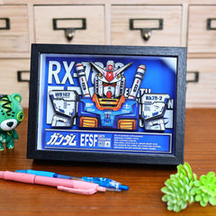 Yuanzu Gundam 3D handmade paper art three-dimensional painting attacks animation peripheral decoration figures to set the table pendant birthday gift