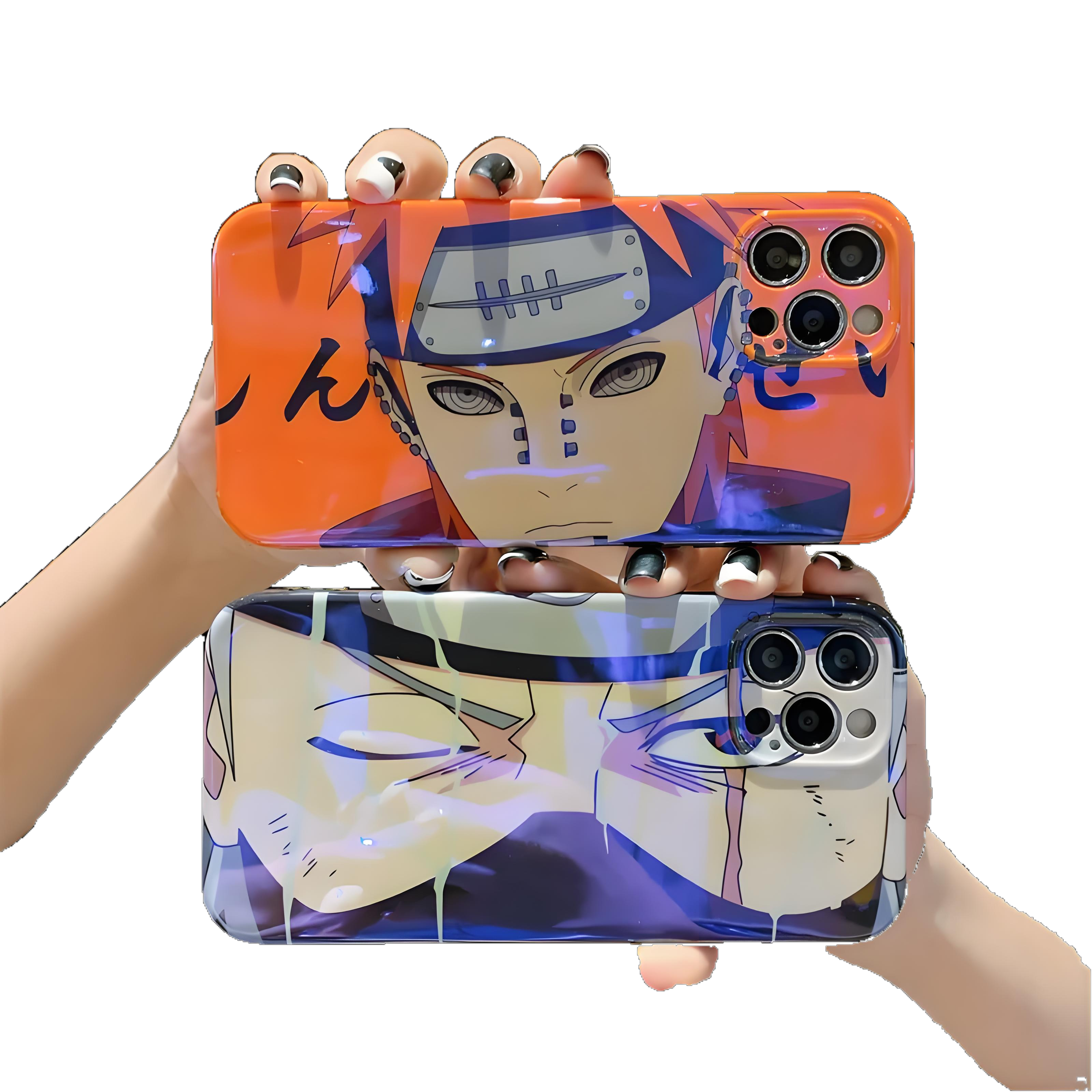 Bandai Naruto Pain Blue Light Phone Case for iPhone 14 13 11 12 Pro Max Hot Cartoon Anime Soft TPU Cover Men Kids Gifts - Animehouse