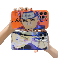 Bandai Naruto Pain Blue Light Phone Case for iPhone 14 13 11 12 Pro Max Hot Cartoon Anime Soft TPU Cover Men Kids Gifts - Animehouse