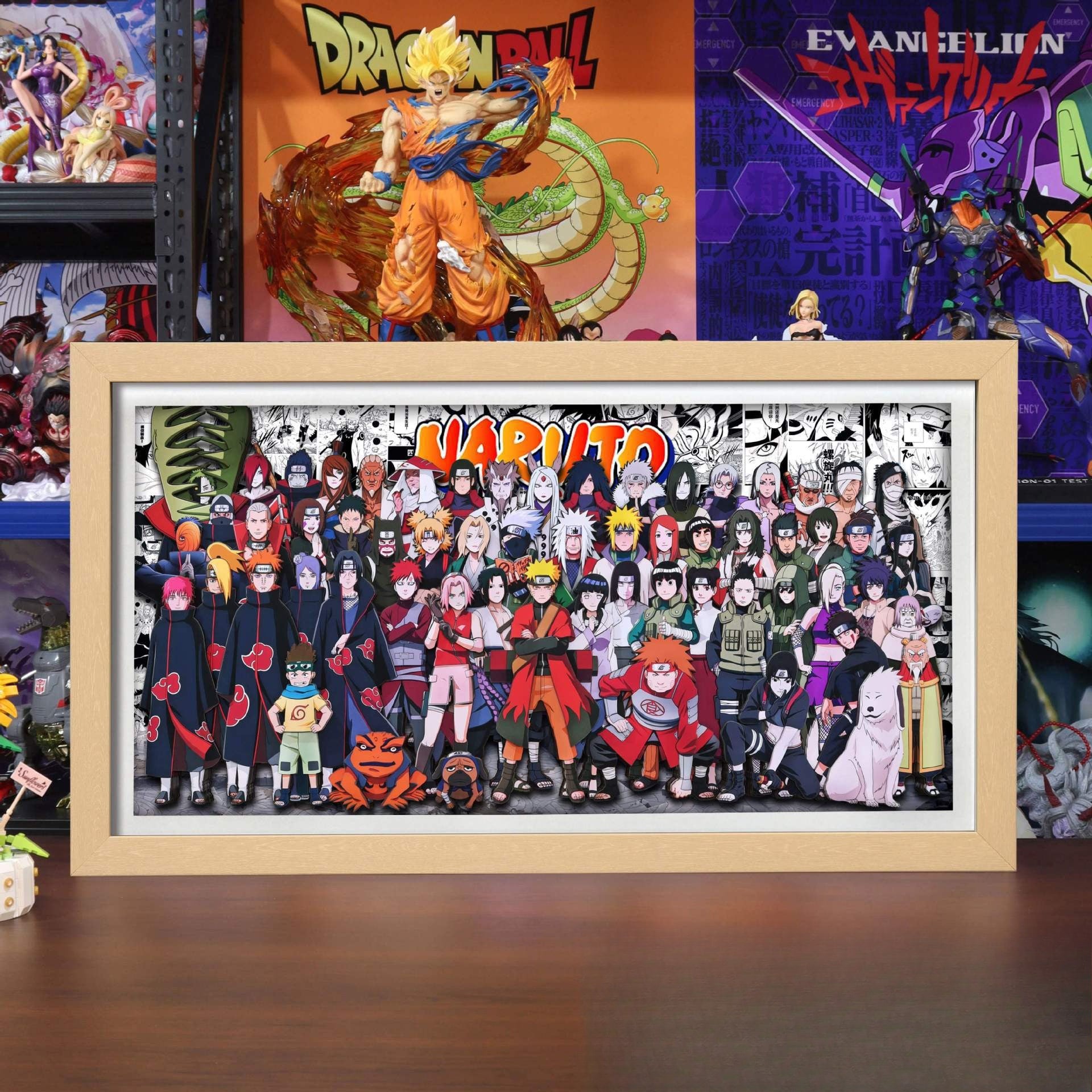 Naruto 3D Family Portrait Wall Art – Sasuke, Naruto, Itachi, Akatsuki & Pain Anime Decor - Animehouse