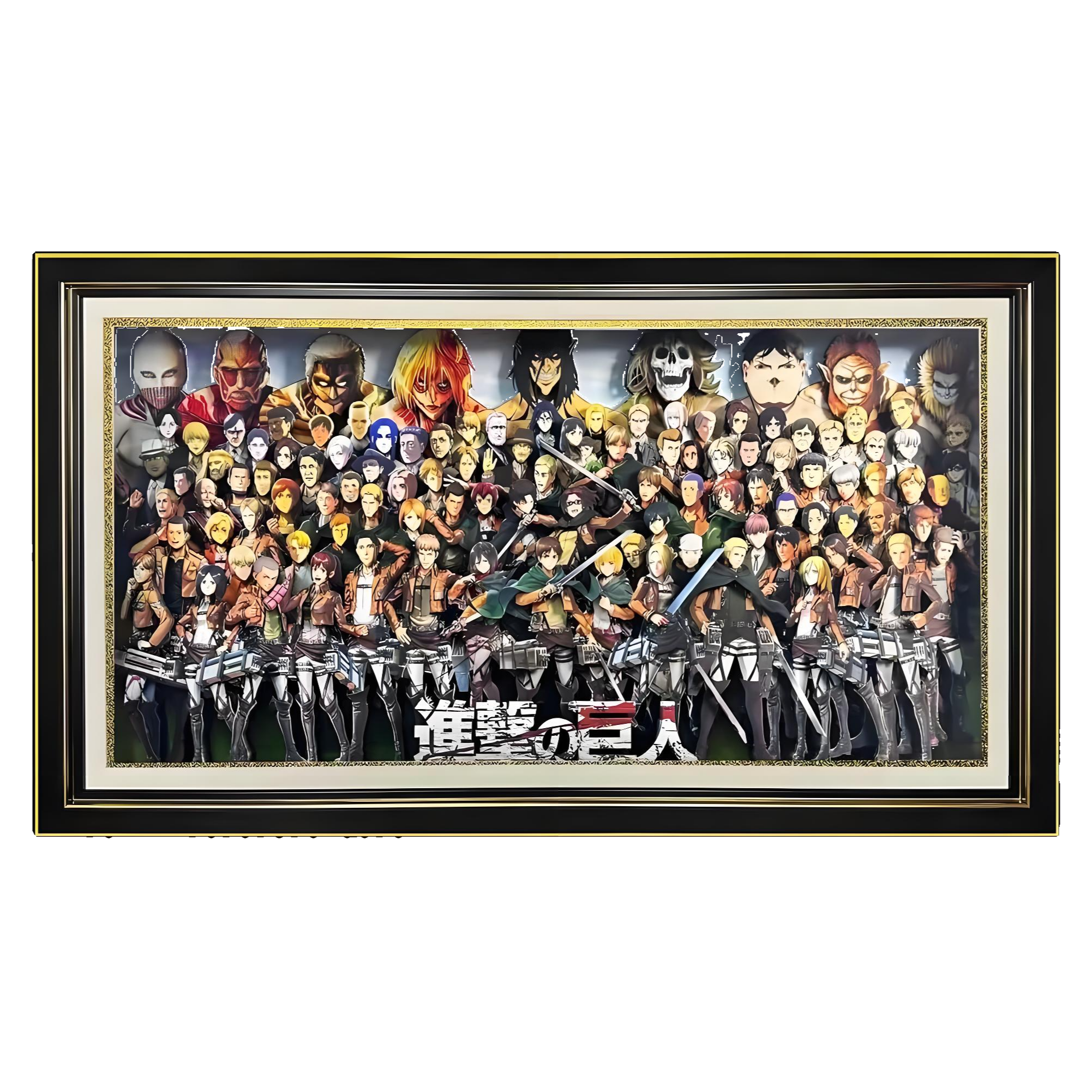 Attack giant important people group photo animation ultra clear 3D decorative painting - Animehouse
