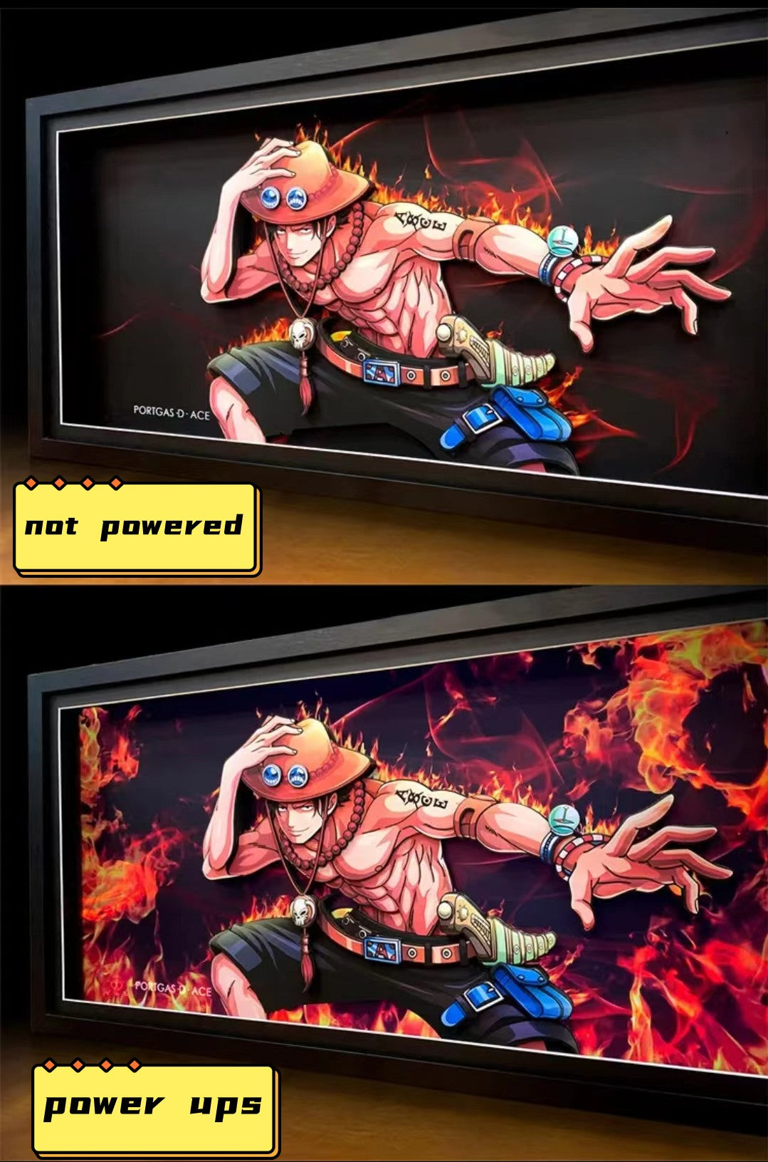 One Piece Light Guide Features Luminous 3D Decorative Painting (Ace) - Animehouse