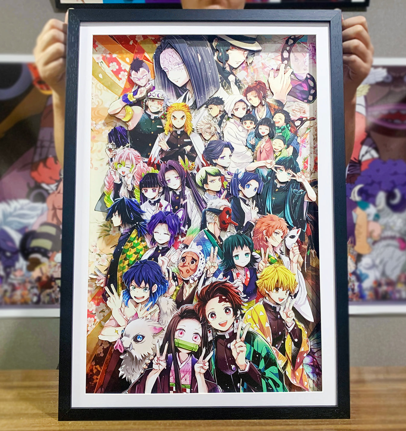 Demon Slayer hand-painted 3D  decoration painting - Animehouse