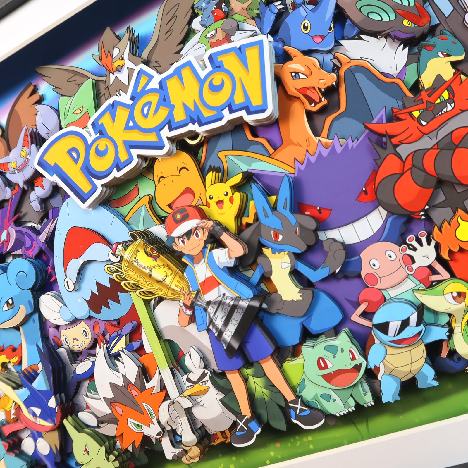 Pokémon (champion group photo) 3D decorative painting - Animehouse