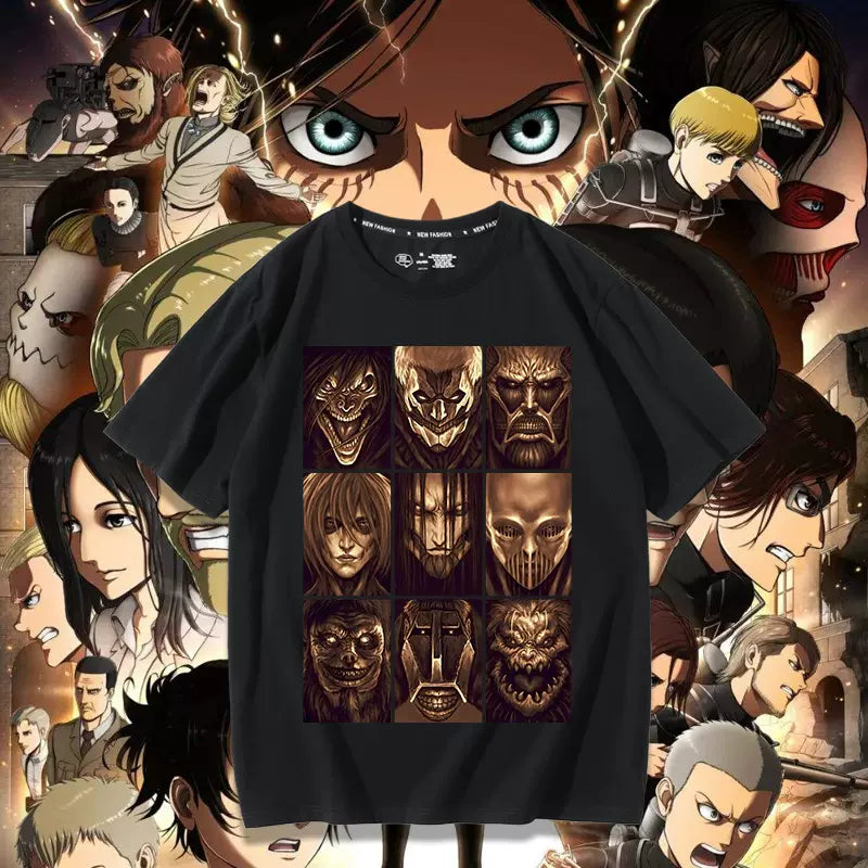 Attack on Titan T-shirt Men's Two-dimensional Anime Short Sleeve - Animehouse