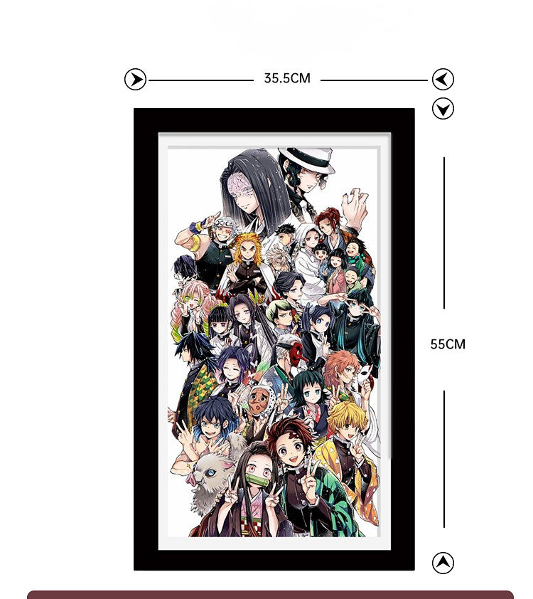 Demon Slayer hand-painted 3D  decoration painting - Animehouse