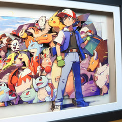 Pokémon family portrait 3D decorative painting - Animehouse