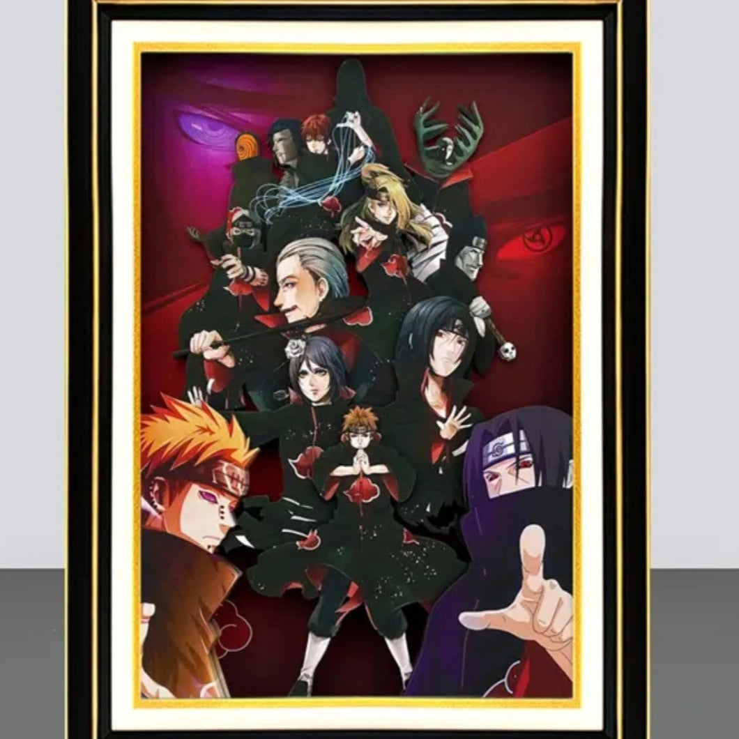 Naruto (Akatsuki) hand-painted 3D home decorative painting - Animehouse