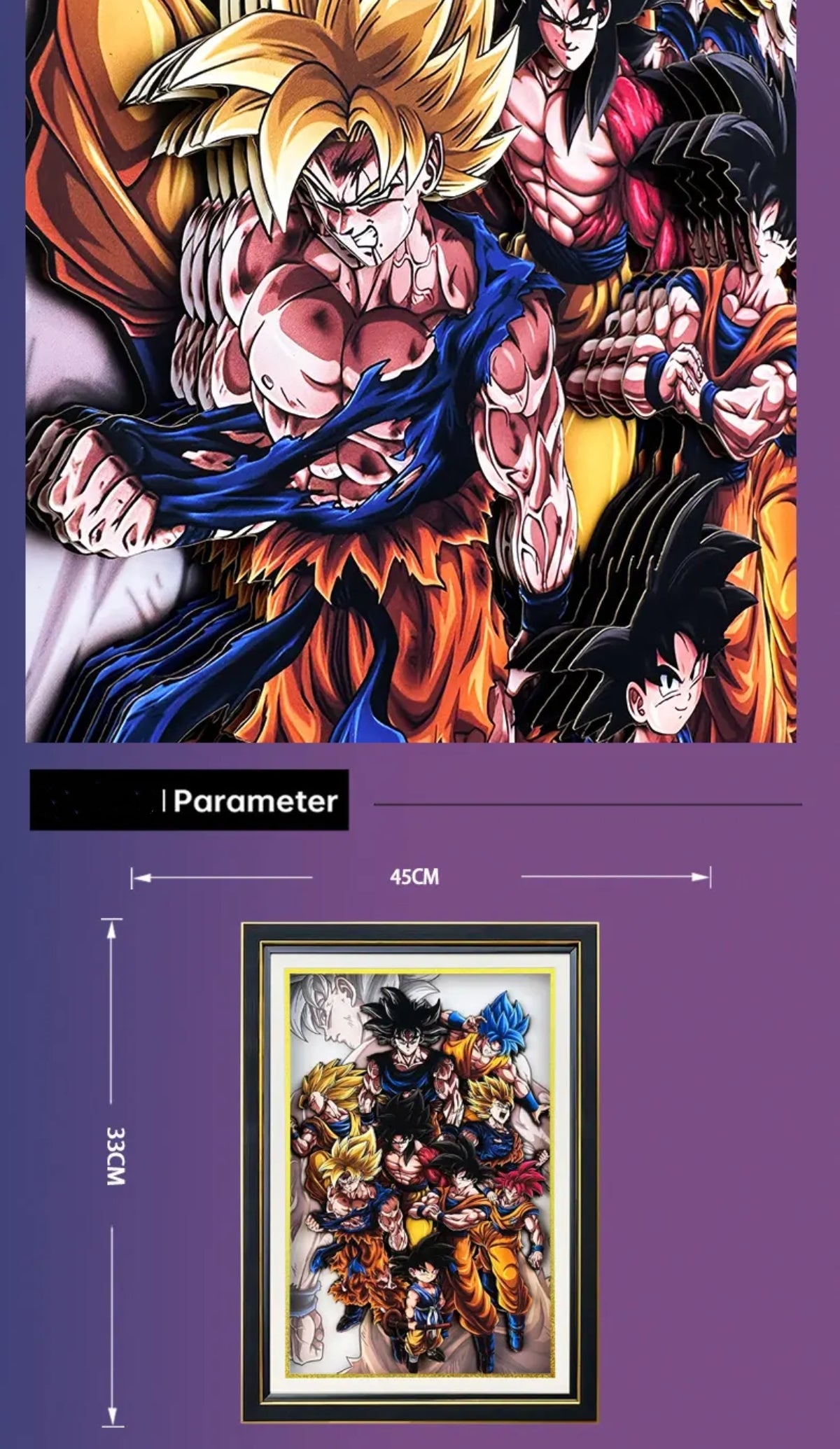 Dragon Ball <Wukong Full Form> 3D hand painting(Free Shipping Worldwide) - Animehouse